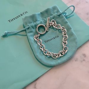 Tiffany & Co Sterling Silver Charm Bracelet plus 2 Charm Clasps